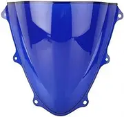 Motorcycle Windshield for Suzuki GSX-R GSXR 600 750 GSXR600 2011-2018 K11 Double Bubble WindScreen Motorcycle Windshield Fairing Deflector windscreen Double Bubble(Blue)