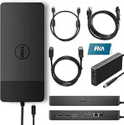 Dell WD19S 180W Docking Station, Performance Dock WD19S - 3 Year Warranty, with 180W Power Adapter + 130W Power Delivery + HDMI Cable + DisplayPort Cable (New)