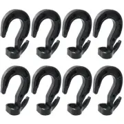 8PCS Bungee Shock Cord Hook Rope Terminal Ends Tabbed S Open Hooks Elastic Ro...