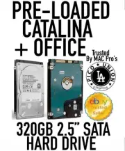 Apple 320GB Hard Drive OS X Catalina + Office MacBook Pro 2012 2013 Mini 14 2.5