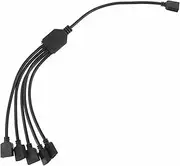 WESIEVYA 12V 5 Way ARGB LED Splitter Cable for PC Motherboard Computer Supply LED Strip Connector Y Splitter Extension Cord for Enhanced Lighting Setup