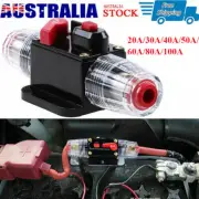 20-100A AMP Circuit Breaker Car Marine Stereo Audio Inline Replace Fuse DC12/24V