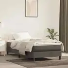 vidaXL Box Spring Bed without Mattress Dark Grey King Single Size Velvet HEE
