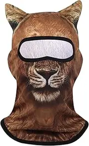 [Generic] Animal Ski Cover,Sun Protection Windproof Ski Face Cover - Comfortable Shield Scarf Soft Women's Balaclavas for Family Friends