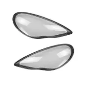 2X For-Porsche Panamera 2010-2013 Right /Left Headlight Shell Light Shade Transparent Lens Cover Headlight Cover
