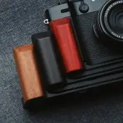 Camera Wood Hand Grip Handle Aluminum Base L-shape Board For Fuji X100VI X-100VI