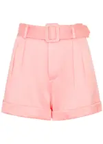 Alice + Olivia Marsha Satin Shorts - Light Pink - 10 10