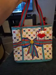 New With Tags Brighton Love & Joy Canvas Tote Bag By Tom Clancy SUPER CUTE!