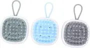 GOOHOCHY 3Pcs Silicone Shampoo Scalp Massagers Gentle Hair Cleaning Brushes for Flexible Design Mixed Color for Scalp Care and Massage Improves Hair and Reduces Hair