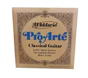 D'Addario EJ50 Pro-Arte Black Nylon Classical Guitar Strings, Hard Tension
