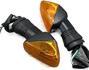 Motorcycle Repa 1 Pair Yellow/White Lens Motorcycle Turn Signal For Kawasaki Ninja ZX-6R 636 600 ZX-10RR 1000 650R Z750S KLE 500 Spare partsir(Yellow Lens)