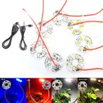 紫色暖光 LED 5730SMD 3W 5V 燈芯片燈珠燈板電源帶線燈泡圓形改造可調光