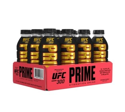 Prime Hydration with BCAA Blend for Muscle Recovery - UFC 300 (12 Drinks,...