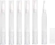 Empty Clear Twist Pen Cosmetic Container Lip, 6Pcs 5ml Empty Nail Oil Pen with Brush Tip,Clear Twist Pen Empty Nail Oil Pen,Nail Twist Pens Empty Clear Nail Oil Pen,Empty Nail Oil Pen with Brush Tip