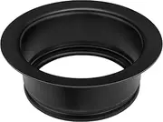 Garbage Disposal Sink Flange for In-sinkerator - Matte Black Kitchen Assembly for 3-1/2in Standard Sink Drain Opening, Electrophoretic Paint Stainless Steel, Corrosion Resistant, Not Easy to Peel off