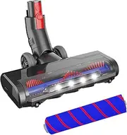 Motorized Brush with Headlights for Dyson V10 V11 Vacuum Cleaners,Updated Motorhead Attachment for HardWood Floor or Carpet Cleaning,Replacement Head Compatible with Dyson V10 Models