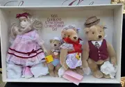 Rare NEW Suzanne Gibson Steiff Goldilocks Three Bears 1984 Artist Signed!