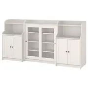 HAUGA storage combination, white, 244x46x116 cm