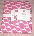 Pottery Barn Cape Cod Teen Kid Twin Duvet Cover Sham Set Pink White Dolphin New