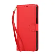 MCC Folio Case iPhone XR Leather Wallet Cover Line Apple iPhoneXR [Red]