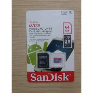 Micro SD Scandisk 存儲卡 64Gb class 10 -80Mb 正品 - 商店中的 CHUP 照片