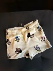 NEW Disney Characters Women Plush Fleece Shorts w/Pockets