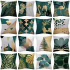 Ins Gold Geometry Plant Cushion Cover Polyester Cushions Modern Simple Pillow