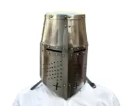 Medieval Crusader Helmet | Fantasy Warrior Helmet | SCA LARP Knight Helmet