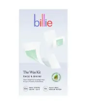 Waxing Kit, Face & Bikini Hair Removal Wax Strips, 32 Wax Strips, 6 Post-Wax Ser