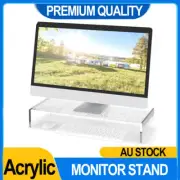 Acrylic Monitor Stand Desktop Computer Transparent Laptop Stand Riser Clear