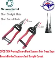 2PCS 17CM pruning Shears Plant Scissors Trim Trees Snips Branch Garden Secateurs