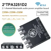 2*220W+350W TPA3251 Power Amplifier Board 2.1 Ch Class D USB Sound Card Subwoofe