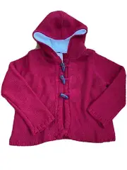 NWT GYMBOREE Red Sweater Knit Sherpa Lined Hooded Unisex Jacket SIZE 5T