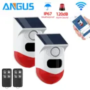Outdoor Solar Infrared Motion Sensor Graffiti Alarm Siren IP67 Waterproof Anti-T