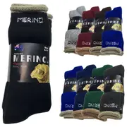 MERINO WOOL SOCKS Mens Heavy Duty Work Socks - 9 Pairs