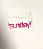Sunday BMX WHITE Decal Stickers Old Logo Mid School New School Early 2000s BMX