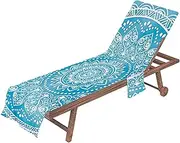 Beach Chair | Beach Lounger | Terry Cloth Chair | Polyester Beach, Quick-Dry Chair, Elastic Beach, Beach Chair Cushion, Chair with Pockets