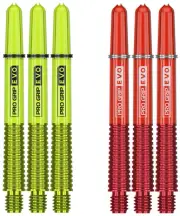 2 Sets Target Pro Grip Evo Medium Dart Shafts – Ships w/ Tracking – Green Red