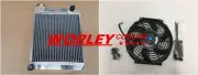 QLD-50mm ALUMINUM RADIATOR & Fan for AUSTIN ROVER MINI 1275 GT 1959-1997 60 61