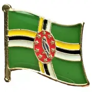 Wholesale Pack of 12 Dominica Country Flag Bike Hat Cap lapel Pin