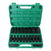 20 Pcs 8-32mm 1/2 inch Drive Deep Impact Socket Set Long electrophoresis
