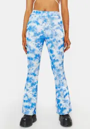 [x-Girl] Cloud Print Easy Flare Pants