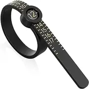 [Mydronix] Ring Sizer 1-17 Measuring Tool with Magnified Glass, Reusable Finger Size Gauge Jewelry Sizing Tool USA Rings Size