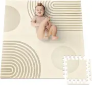 Soft EVA Foam Puzzle Play Mat for Babies and Kids for Floor - Size 120X120 Cm -