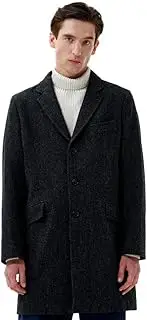 [Barbour] Men's Harrow Wool Jacket, Charcoal