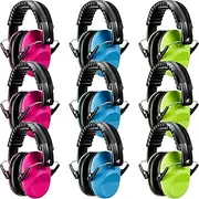 9 Pcs Kids Ear Protection Earmuffs - Noise Reduction Headphones, Adjustable Hearing Protection, Soft Earmuffs for Baby, Sensory Headphones for Autism, Toddler, Children - 27NRR