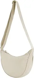 [Rungion] Crossbody Bag Hobo Sling Crescent Bag Women Men Trendy Small Shoulder Bag Purse Dumpling Bag Casual Handbag Adjustable Strap