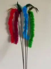 GO CAT LONG CAT TAIL TEASER BOA FEATHER CAT TOY 36 inch COUNT OF 3