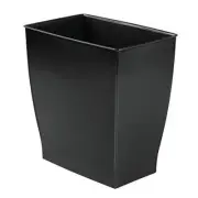 iDesign Spa Rectangular Trash Can for Bath, Bedroom, Office – 2.5 Gallon, Black