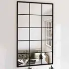 vidaXL Wall Mirror Black 100x60 cm Metal HEE